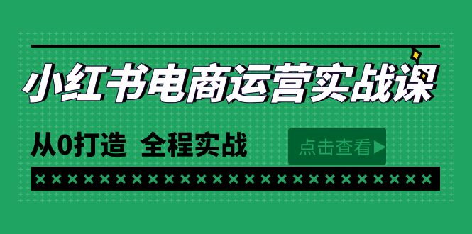 最新小红书·电商运营实战课，从0打造  全程实战（65节视频课）资源整合BMpAI