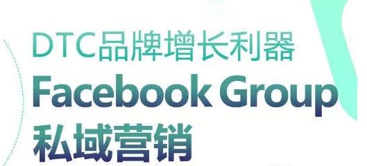 DTC品牌增长利器：Facebook Group私域营销策略网赚教程-副业赚钱-互联网创业-手机赚钱-网赚项目-98副业网-精品课程-知识付费-网赚创业网98副业网