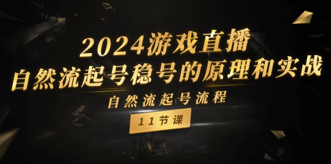 2024游戏直播-自然流起号稳号的原理和实战，自然流起号流程（11节）-北漠网络