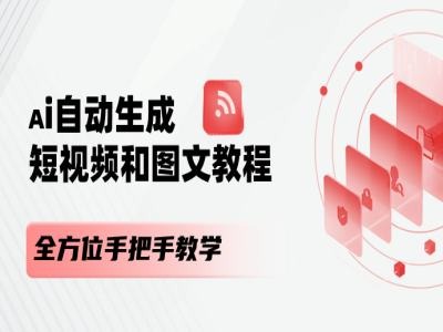 AI自动生成短视频和图文课程，全方位手把手教学-梦落网