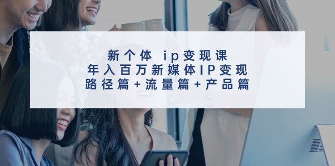 新个体ip变现课，年入百万新媒体IP变现，路径篇+流量篇+产品篇网赚项目-副业赚钱-互联网创业-资源整合四水哥网创网赚