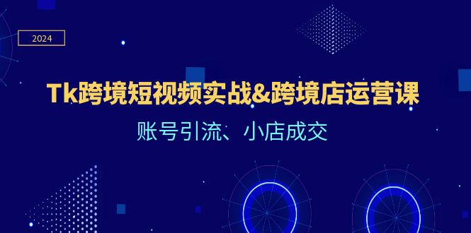 Tk跨境短视频实战&跨境店运营课：账号引流、小店成交网赚项目-副业赚钱-互联网创业-资源整合歪妹网赚