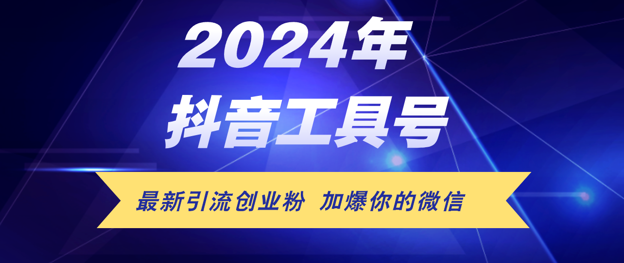 24年抖音最新工具号日引流300+创业粉，日入5000+-梦落网