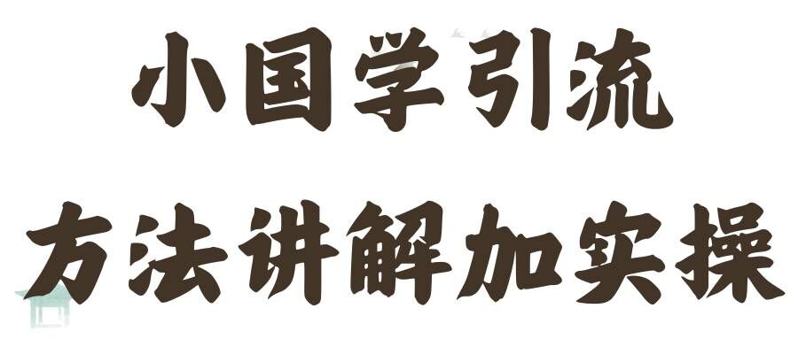 国学引流方法实操教学，日加50个精准粉网赚项目-副业赚钱-互联网创业-资源整合歪妹网赚