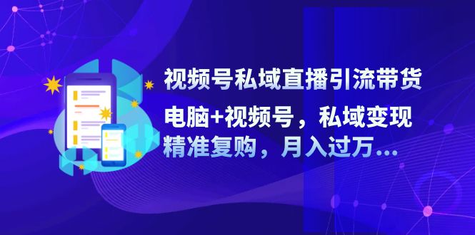 视频号私域直播引流带货：电脑+视频号，私域变现，精准复购，月入过万…-不晚学院