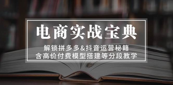 电商实战宝典：解锁拼多多&抖音运营秘籍，含高价付费模型搭建等分段教学网赚项目-副业赚钱-互联网创业-资源整合歪妹网赚