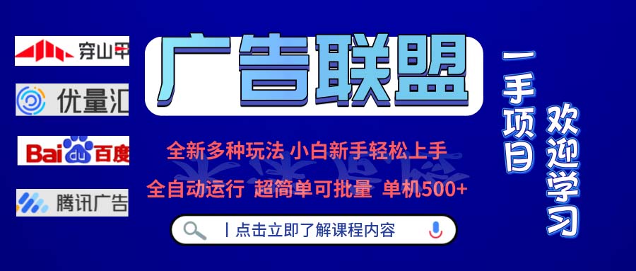 广告联盟 全新多种玩法 单机500+  全自动运行  可批量运行网赚项目-副业赚钱-互联网创业-资源整合歪妹网赚