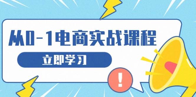 从零做电商实战课程，教你如何获取访客、选品布局，搭建基础运营团队网赚项目-副业赚钱-互联网创业-资源整合神点网赚