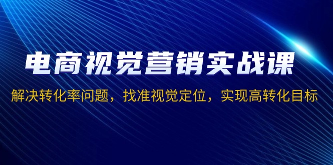 电商视觉营销实战课，解决转化率问题，找准视觉定位，实现高转化目标网赚项目-副业赚钱-互联网创业-资源整合零八资源站