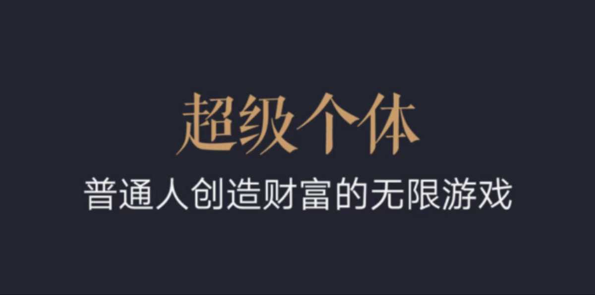 超级个体：2024-2025翻盘指南，普通人创造财富的无限游戏网赚项目-副业赚钱-互联网创业-资源整合四水哥网创网赚