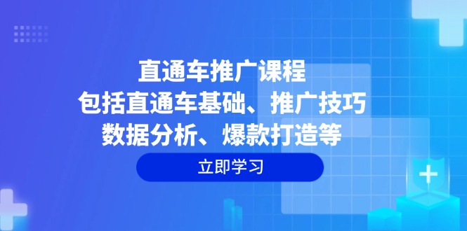 直通车推广课程：包括直通车基础、推广技巧、数据分析、爆款打造等网赚教程-副业赚钱-互联网创业-手机赚钱-网赚项目-98副业网-精品课程-知识付费-网赚创业网98副业网